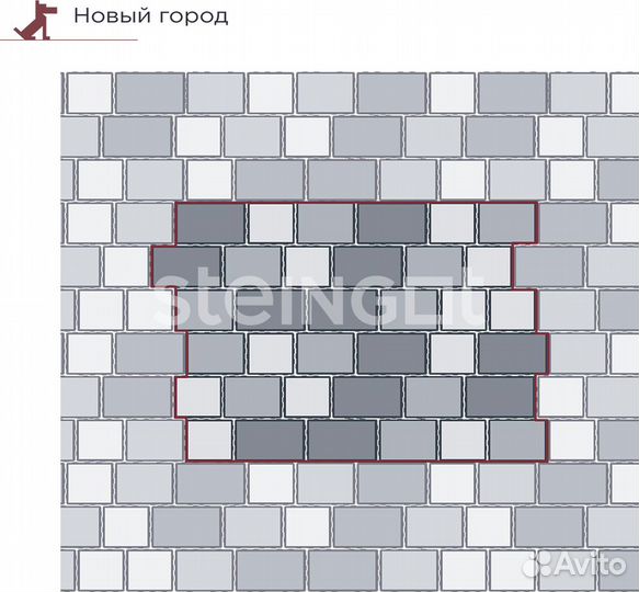 Плитка тротуарная Steingot Color Mix Новый Город 6