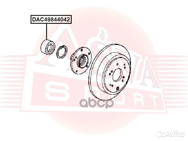 Подшипник ступицы колеса (комплект) зад прав