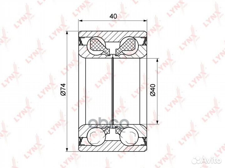Комплект подшипника ступицы колеса перед лев