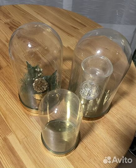Колба Икеа, стеклянный клош на подставке