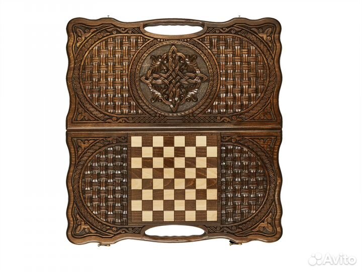 Нарды и шашки резные Армянская патера 64 х 61 см Бук Армения 62469