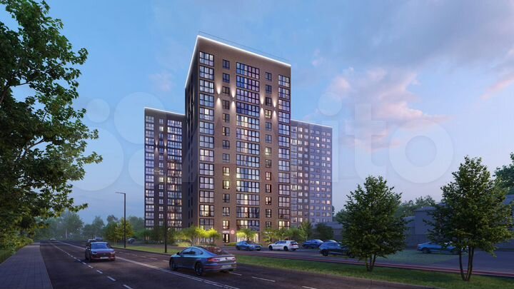 1-к. квартира, 50,5 м², 12/14 эт.