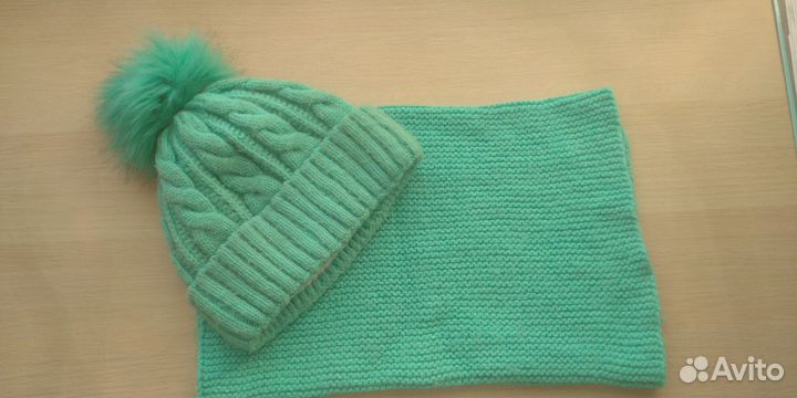 Зимняя шапка и шарф-снуд