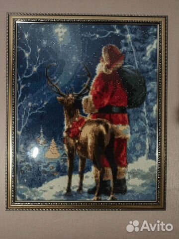 Картина алмазная готовая, в рамке