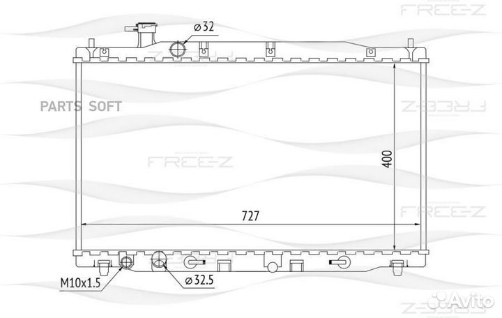 Радиатор охлаждения honda CR-V 07- 19010rzaa51