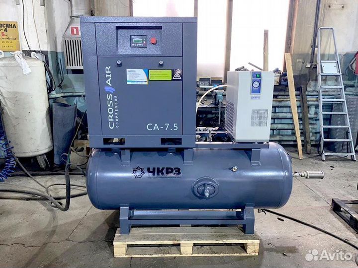Винтовой компрессор 7.5 кВт на ресивере
