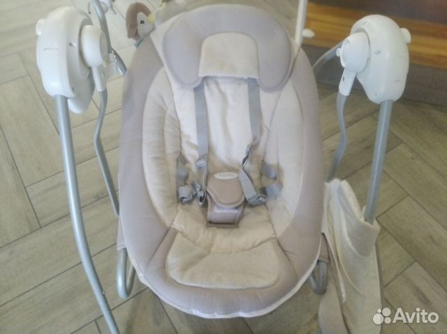 Детские музыкальные электро качели, шезлонг