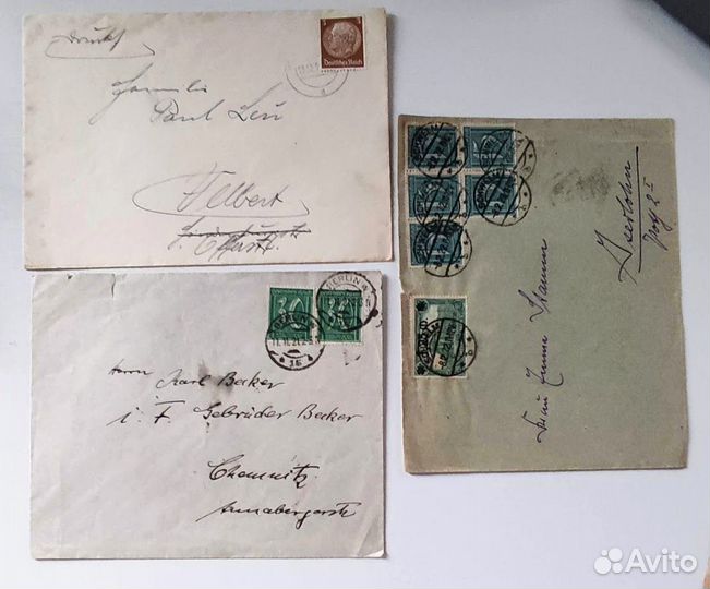 Конверты и п карточки 3 шт Германия 1875-29 год