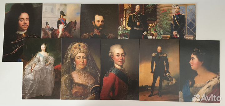 Почтовые карточки с портретами русских императоров