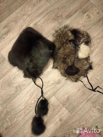 Шапки из песца на девочку