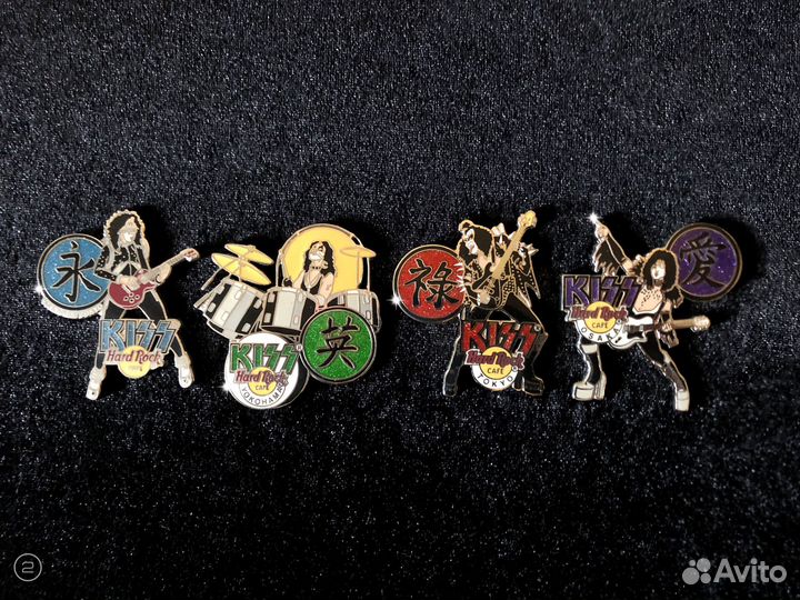 Hard Rock Cafe Pins / Kiss Series / Japan / 5 Sets