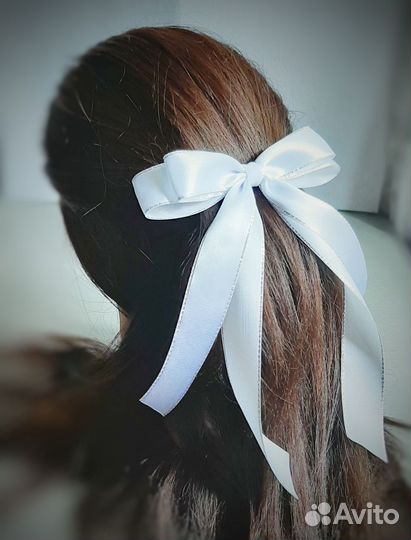 Бант заколка ручной работы