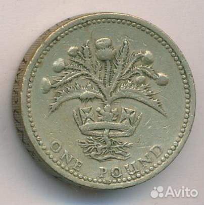 Монета 1 Фунт One Pound 1984г. Великобритания