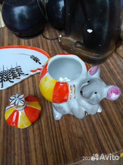 Фарфоровые статуэтки мыши Вербилки