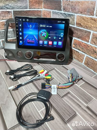 Магнитола 2 din android honda civic 4D +камера