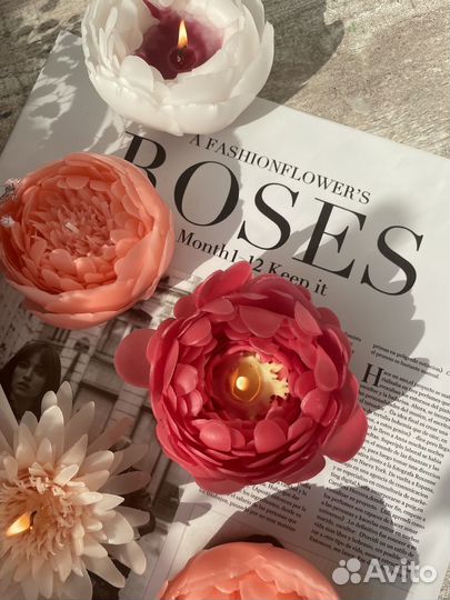 Свеча цветочный бутон ручной работы