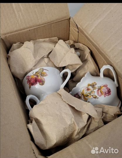 Набор посуды сервиз чайный новый « Коралл»