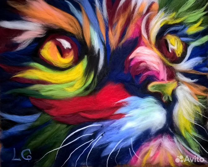 Картина из шерсти 