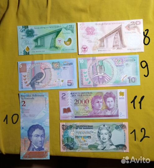 Купюры, Боны, Банкноты разных стран мира