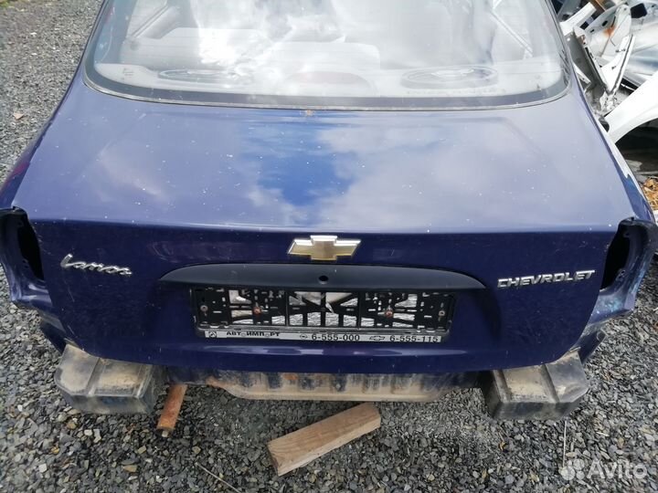 Крышка багажника Шевроле Ланос синяя