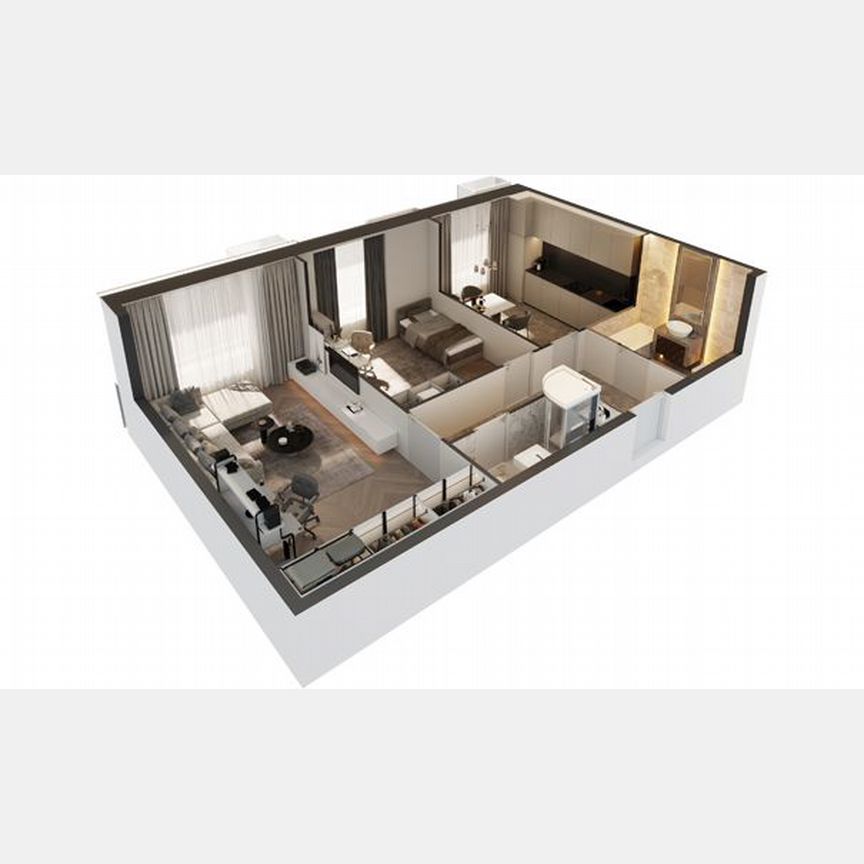 2-к. апартаменты, 61 м², 6/30 эт.