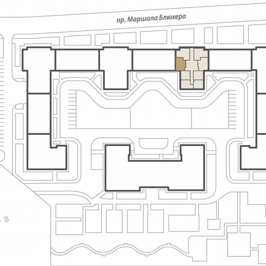 2-к. квартира, 54,3 м², 3/17 эт.