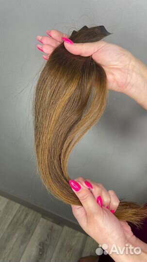 Волосы натуральные на лентах