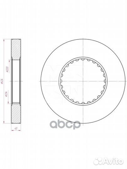 Диск тормозной Volvo о.н.3092710 невентилируемый