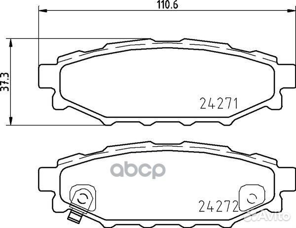 Колодки тормозные дисковые зад (PF-7501) NP