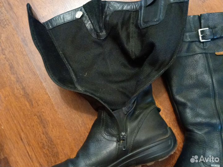 Сапоги осень весна женские 36 кожа