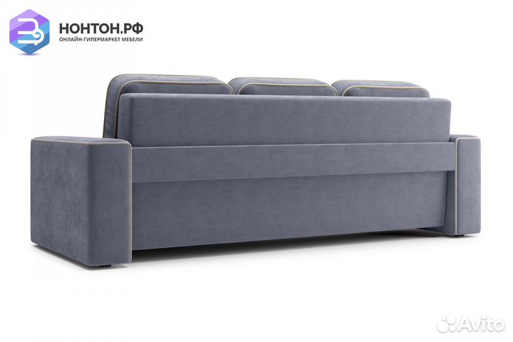 Диван еврокнижка Берген 3-х местный темно-серый