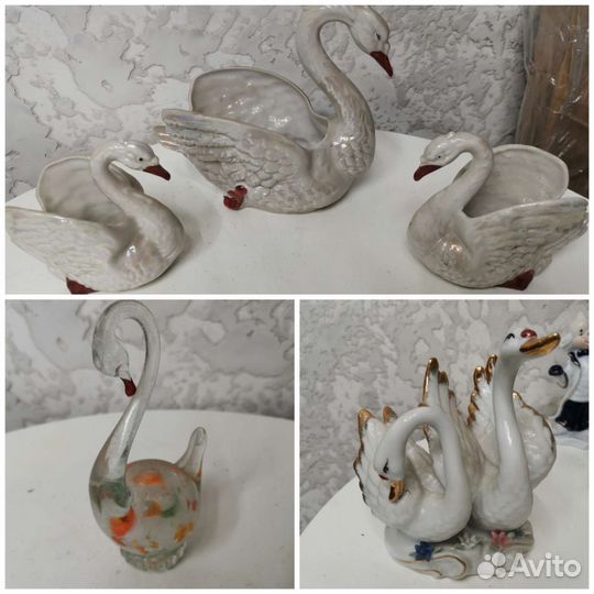 Фарфоровые статуэки. Животные. Птицы