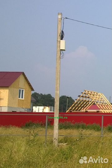 Установка столбов, монтаж счетчиков