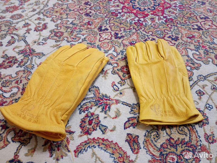 Перчатки кожанные рабочие русские львы