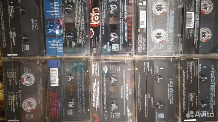 Аудиокассеты русский рок. Б.у. (список)