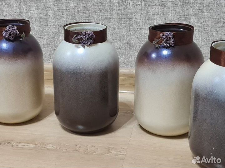 Стеклянный вазы 6 шт