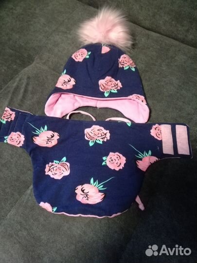 Комплект шапка и манишка