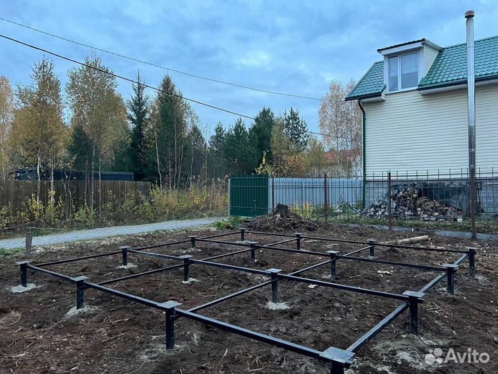 Винтовые сваи с монтажом