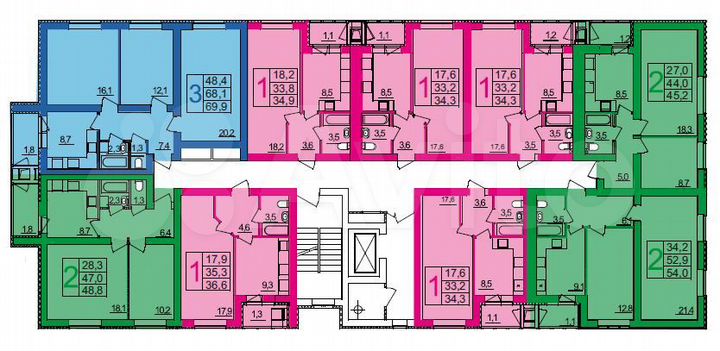 2-к. квартира, 48,8 м², 8/9 эт.