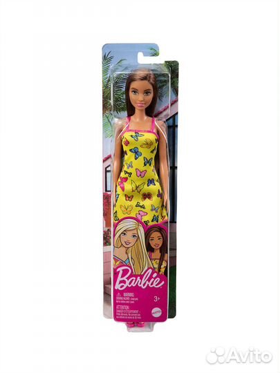 Кукла Barbie новая в жёлтом платье