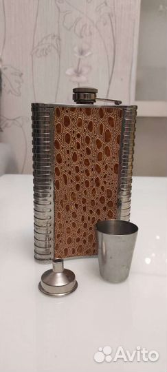 Фляга стальная карманная