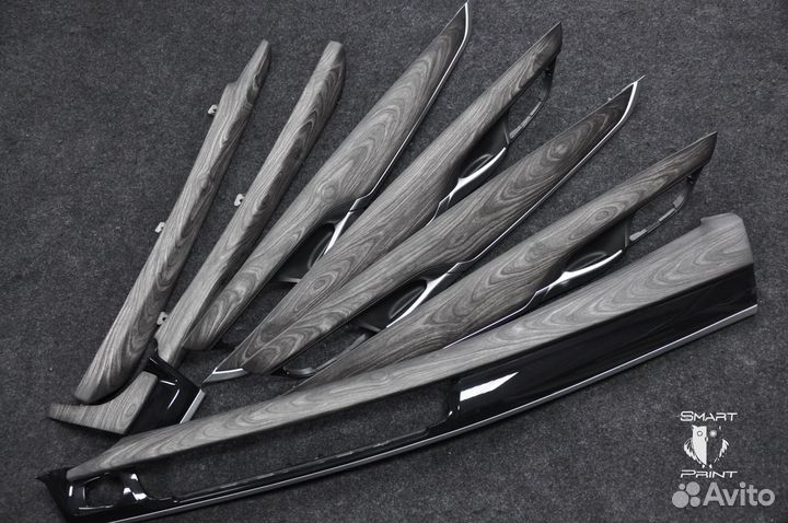 Планки салона под матовое черное дерево BMW F15