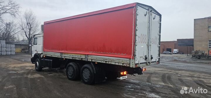 Тентованный грузовик 42 м³ МАЗ 6303, 2008