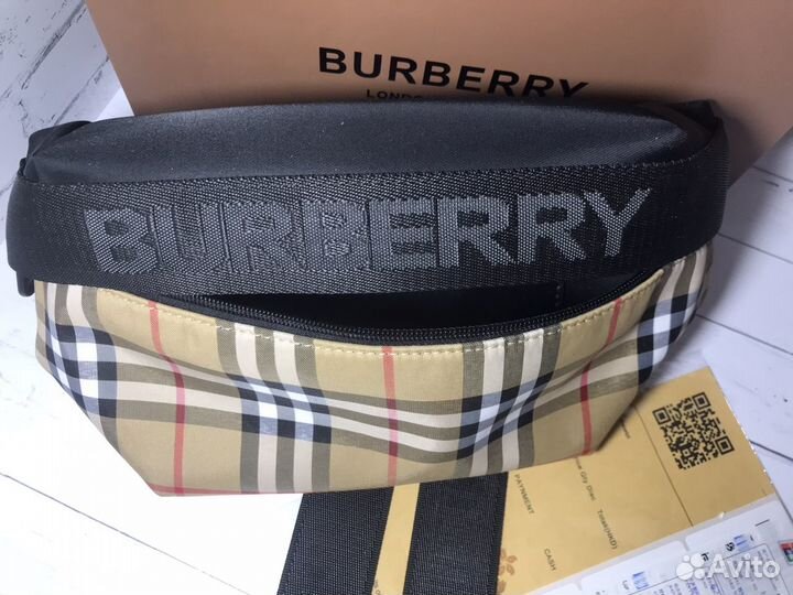 Поясная сумка burberry новая мужская