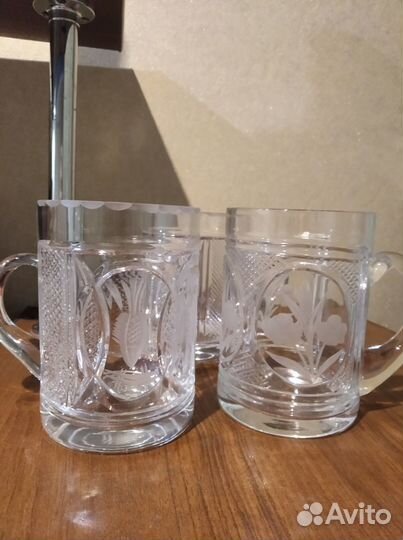 Пивная хрустальная кружка, есть 3 шт