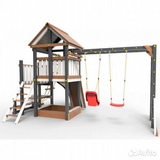 Спортивная площадка уличная деревянная