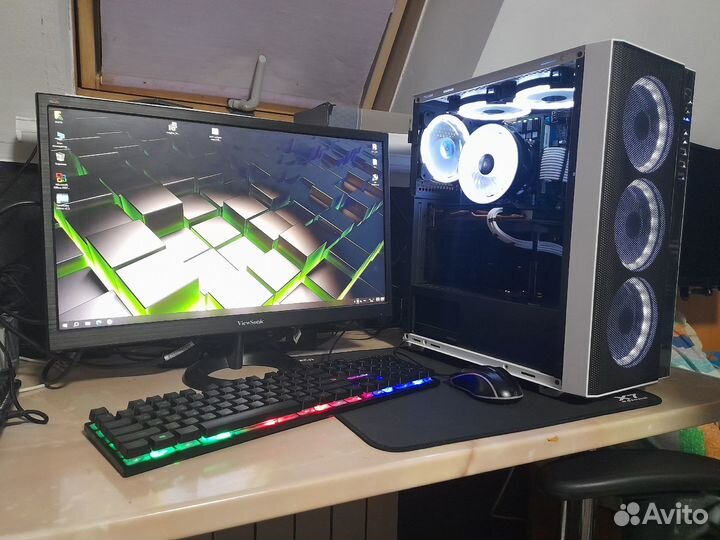 Пк для игр и работы, 8 ядер, 16Гб, RTX2060