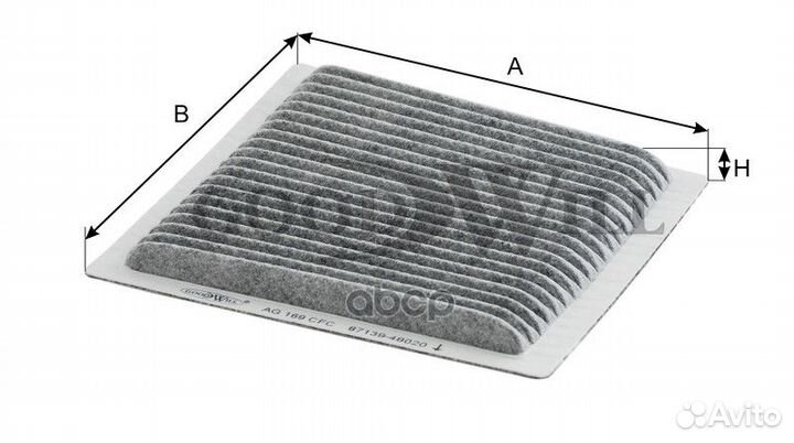 Фильтр салона угольный lexus RX AG 169 CFC Good