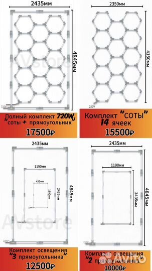 Комплект лучшего LED освещения соты в наличии