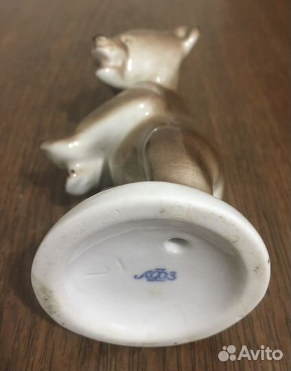 Фарфоровые статуэтки лфз бурый мишка медведь СССР